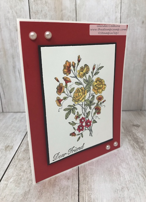 This card was watercolored with the Brusho Crystal Colours from Stampin' Up! The Brusho Crystal Colours are a watercolor powder that reacts and dissolves with water. Details www.thestampcamp.com #stampinup #brusho #thestampcamp #technique #watercolo