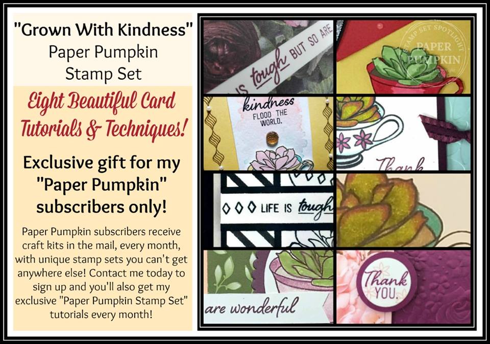 Paper Pumpkin is a box of crafting delivered to your front door monthly!  Get your subscription today at www.thestampcamp.com #stampinup #thestampcamp #paperpumpkin