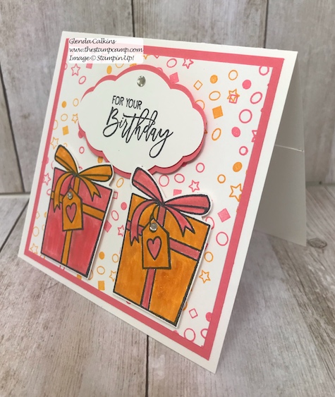 Here's a fun gift card holder created using the Painting with Shimmer Paint technique. Details on my blog: www.thestampcamp.com #stampinup #thestampcamp #shimmerpaint #techniques