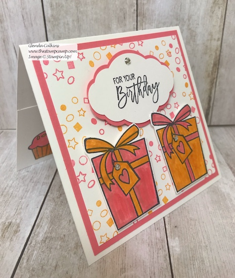 Here's a fun gift card holder created using the Painting with Shimmer Paint technique. Details on my blog: www.thestampcamp.com #stampinup #thestampcamp #shimmerpaint #techniques