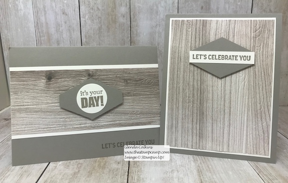 The Wood Textures Prints make quick and easy masculine cards for any occasion; pair it with the Pinewood Planks embossing folder to bring it to life and add some texture. www.thestampcamp.com #glendasblog, #stampinup, #thestampcamp, #masculinecards