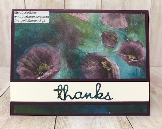 This gorgeous print is from the Perennial Essence Designer Series Paper pack from Stampin' Up! You can find all the details on my blog here: https://wp.me/p59VWq-a9e #stampinup #thestampcamp #glendasblog #printedpaper #perennialessence