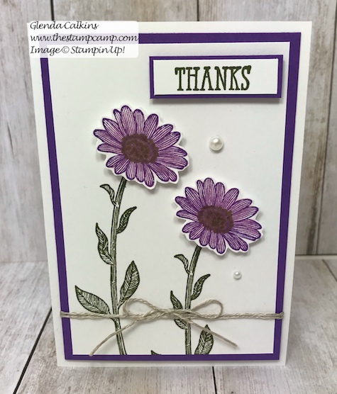 This was my featured stamp set for June. This is the Daisy Lane Bundle from Stampin' Up! Details on my blog here: https://wp.me/p59VWq-acY #stampinup, #thestampcamp, #daisylane #daisy