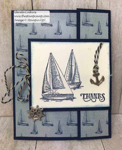 This is a fun fold card which has 2 cards and a gift card holder all in one! So fun to create and great for many different occasions. All the products are from Stampin' Up! You can view the details and place your order by clicking this link: https://wp.me/p59VWq-afn #stampinup #funfold #thestampcamp #masculine