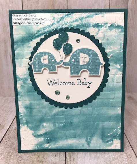 This was the result of Sophia's Marker Smooshing technique we did on Wednesday. She is a natural! Details and video on my blog here: https://wp.me/p59VWq-am9 #stampinup #markers #technique #thestampcamp