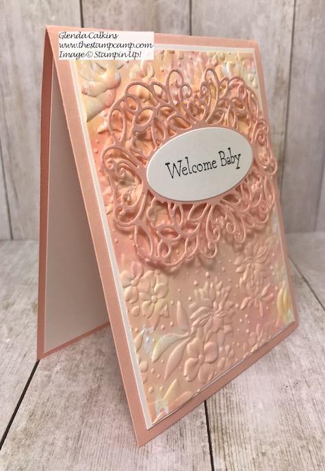 This was the result of Sophia's Marker Smooshing technique we did on Wednesday. She is a natural! Details and video on my blog here: https://wp.me/p59VWq-am9 #stampinup #markers #technique #thestampcamp
