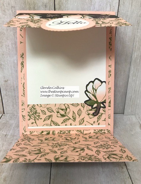 One sheet of 12 x 12 card stock will give you 3 gorgeous double-sided printed cards in no time. Details on my blog here: https://wp.me/p59VWq-anT #stampinup #thestampcamp #magnolialane #printedpapers