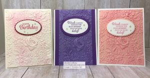 More of Sophia's Brayered Embossing Folder Cards