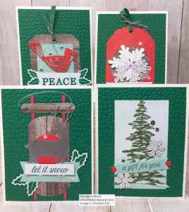 Winter Gifts Paper Pumpkin Made into Cards