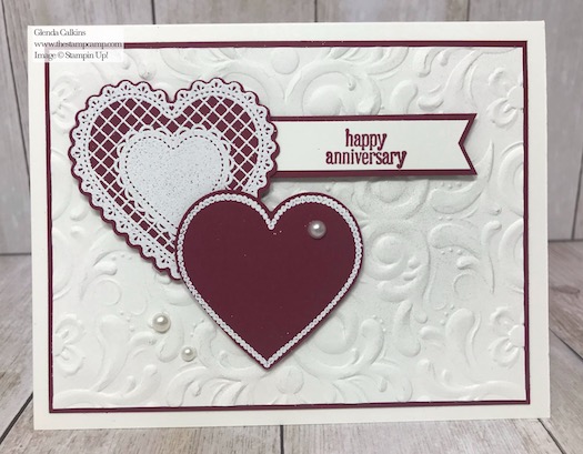 Heartfelt Bundle not just for Valentine's Cards or Projects. How about Anniversary or Wedding? Check out my blog here for details: https://wp.me/p59VWq-aIf #stampinup #heartfeltbundle #thestampcamp