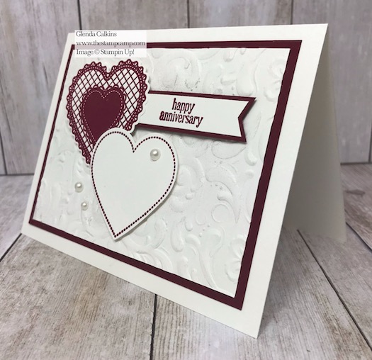 Heartfelt Bundle not just for Valentine's Cards or Projects. How about Anniversary or Wedding? Check out my blog here for details: https://wp.me/p59VWq-aIf #stampinup #heartfeltbundle #thestampcamp