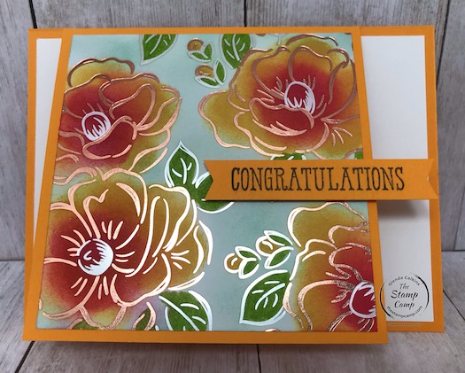 Flowering Foils Fun Fold Card Live Tonight!
