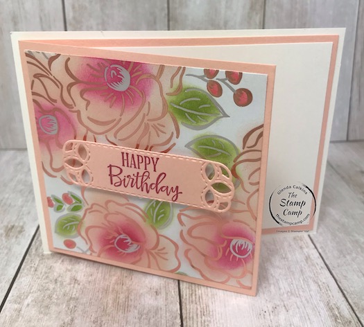 Still playing with the Flowering Foils Specialty Paper which is FREE during Sale-a-bration 2020. Details are on my blog here: https://wp.me/p59VWq-aSp #stampinup #saleabration #thestampcamp #papers #floweringfoils