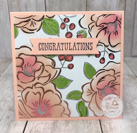 Congratulations with Flowering Foils Specialty Paper