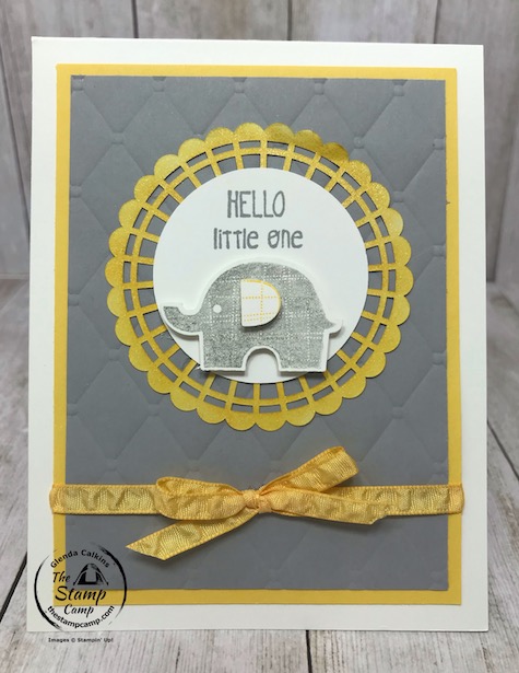 Shimmered Embossed Little Elephant