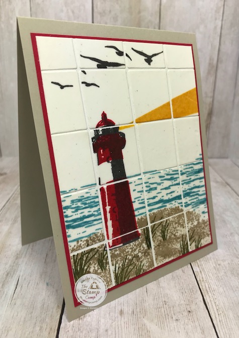 The Best Plaid Builder Dies from Stampin' Up! are not just to create plaid backgrounds and papers. Did you know that you can create faux tile with this die as well? Well you can! Visit my blog here for details: https://wp.me/p59VWq-biG. #stampinup #bestplaiddies #thestampcamp #fauxtile
