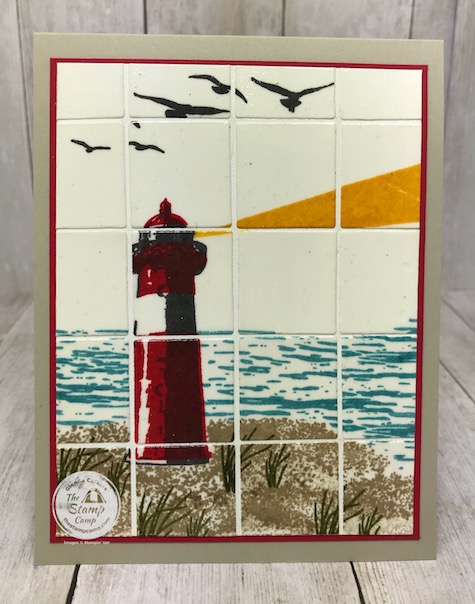 High Tide Faux Tile Technique with Plaid Builder Dies