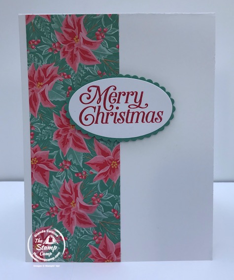 Stamp and die cut out a sentiment and mat; attach it to your card front with dimensionals.