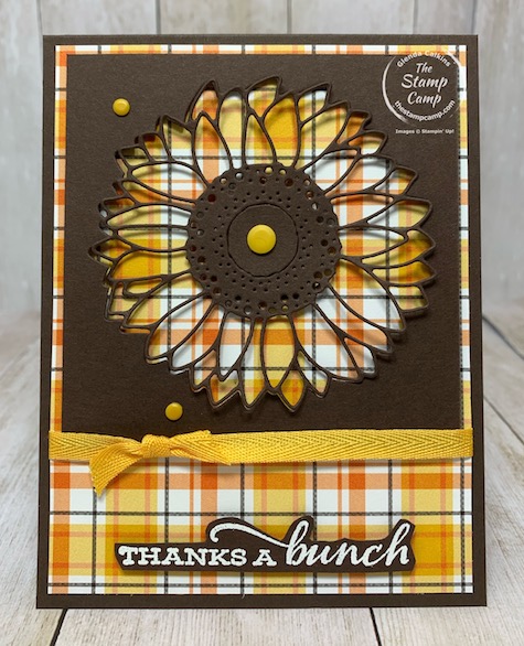 Celebrate Sunflowers Peek-a-boo with Plaid Tidings