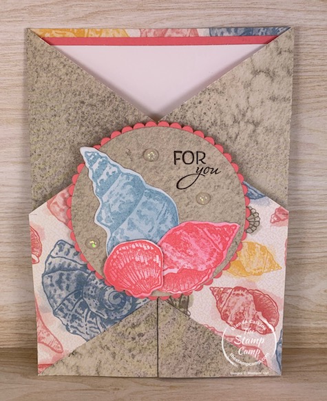 This week's Saturday Sketch is from Splitcoaststampers SC844. It is a Double Dutch fold with a twist. You can find the tutorial on Splitcoaststampers. I also have a video on this technique on my blog. #thestampcamp #stampinup #sketch
