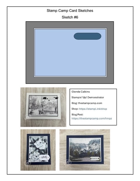the stamp camp card sketches