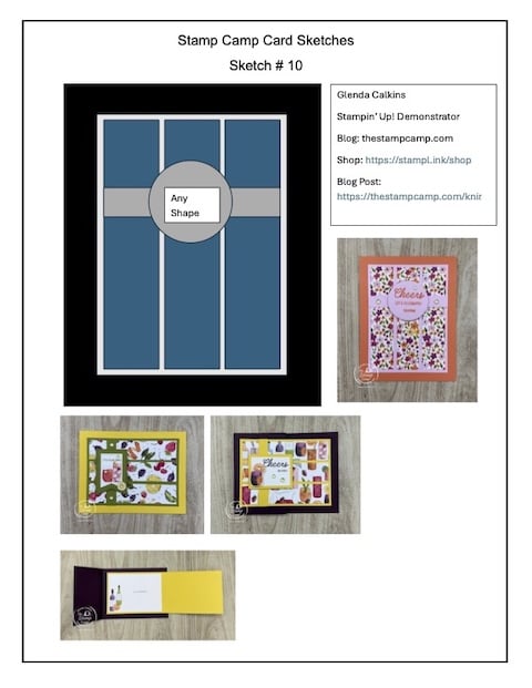card sketches from the stamp camp