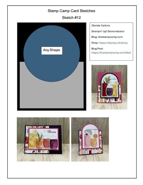 simple card sketch templates from the stamp camp