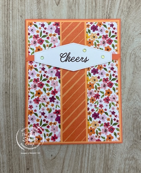 simple one sheet card designs with designer paper