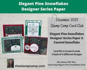 Elegant Pine Snowflakes Card Club Kit for December 2025